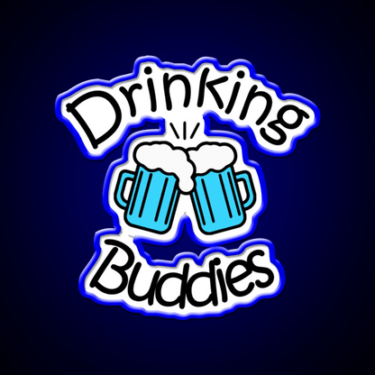 Drinking Buddies Party Drink Tequila Led Neon Sign Rgb Color - Shineneon