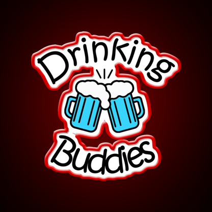 Drinking Buddies Party Drink Tequila Led Neon Sign Rgb Color - Shineneon