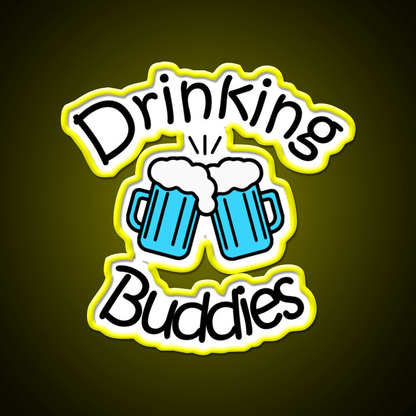Drinking Buddies Party Drink Tequila Led Neon Sign Rgb Color - Shineneon