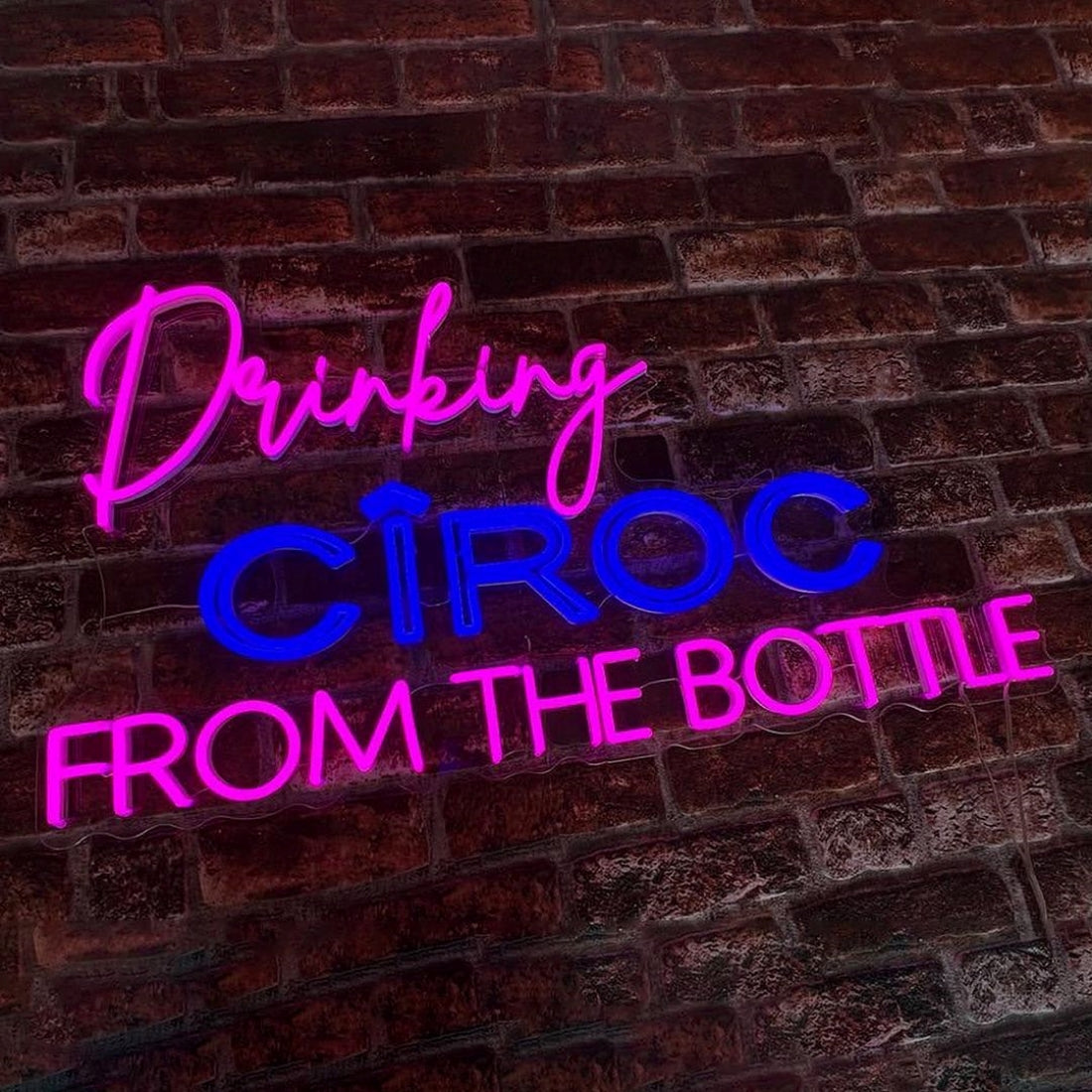 Drinking Ciroc From The Bottle Neon Signs Neon Lights Led Neon Signs