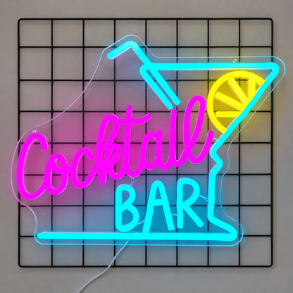 Drinking Cocktail LED Neon Sign main product image