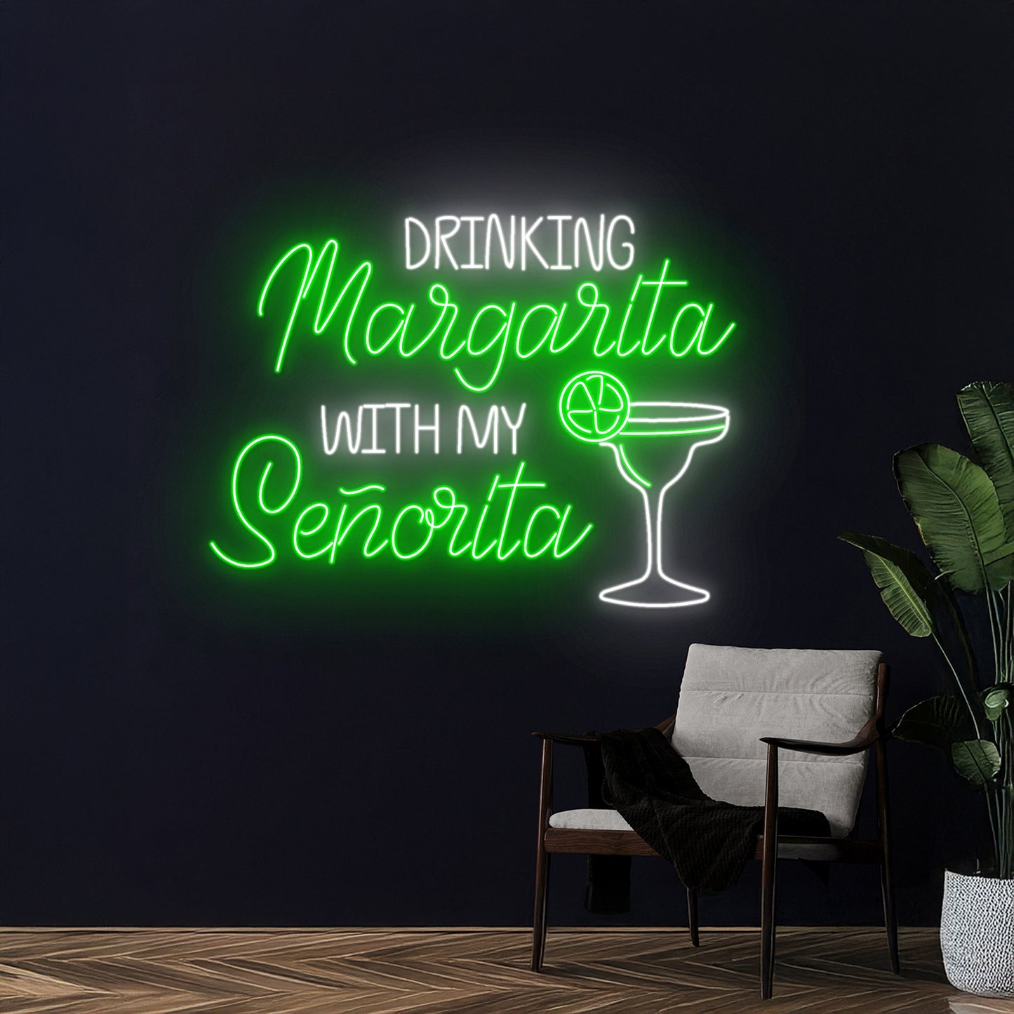 Drinking Margarita With My Senorita Neon Sign