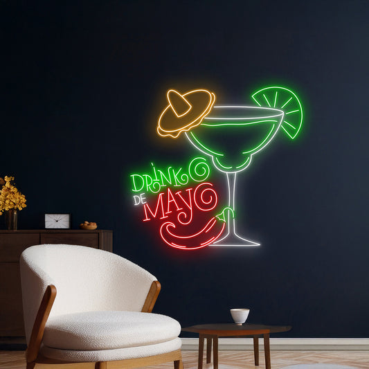 Drinko De Mayo Margarita Neon Sign