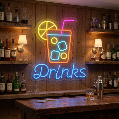 Drinks LED Neon Sign Wall Neon Sign - 03 Real Lifestyle Scene