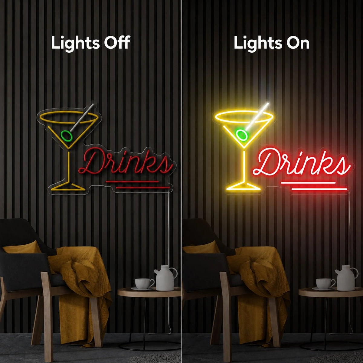 Drinks Martini Glass LED Neon Sign - Shineneon