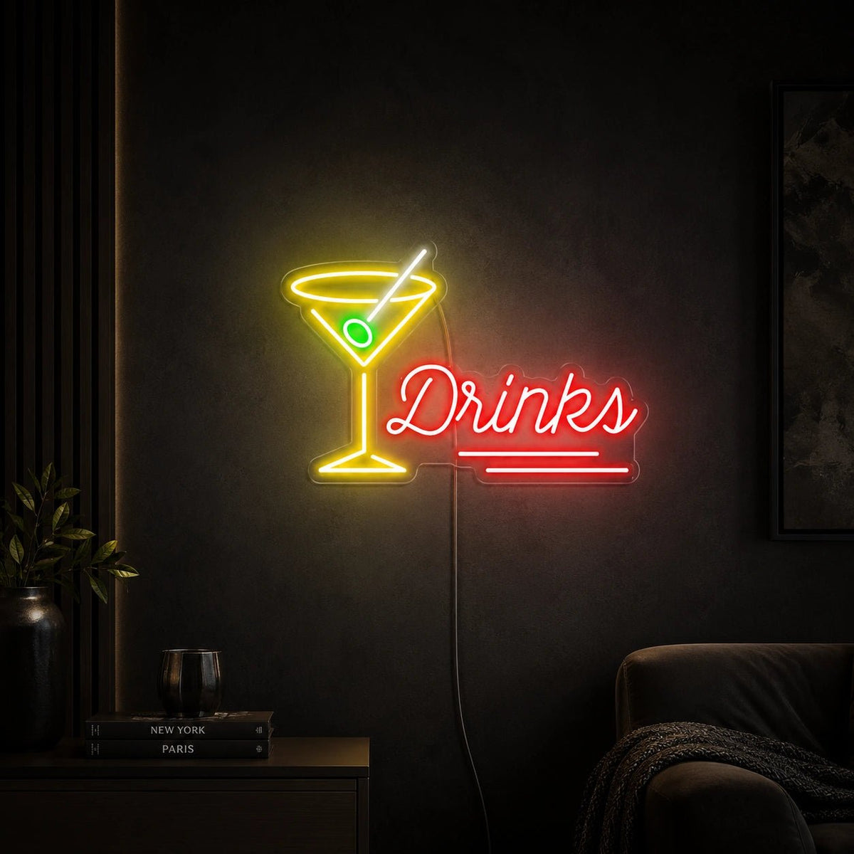 Drinks Martini Glass LED Neon Sign - Shineneon