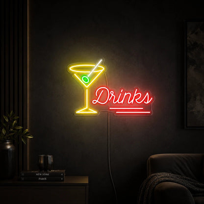 Drinks Martini Glass LED Neon Sign - Shineneon