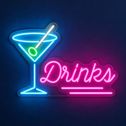 Drinks Martini LED Neon Sign - product hero
