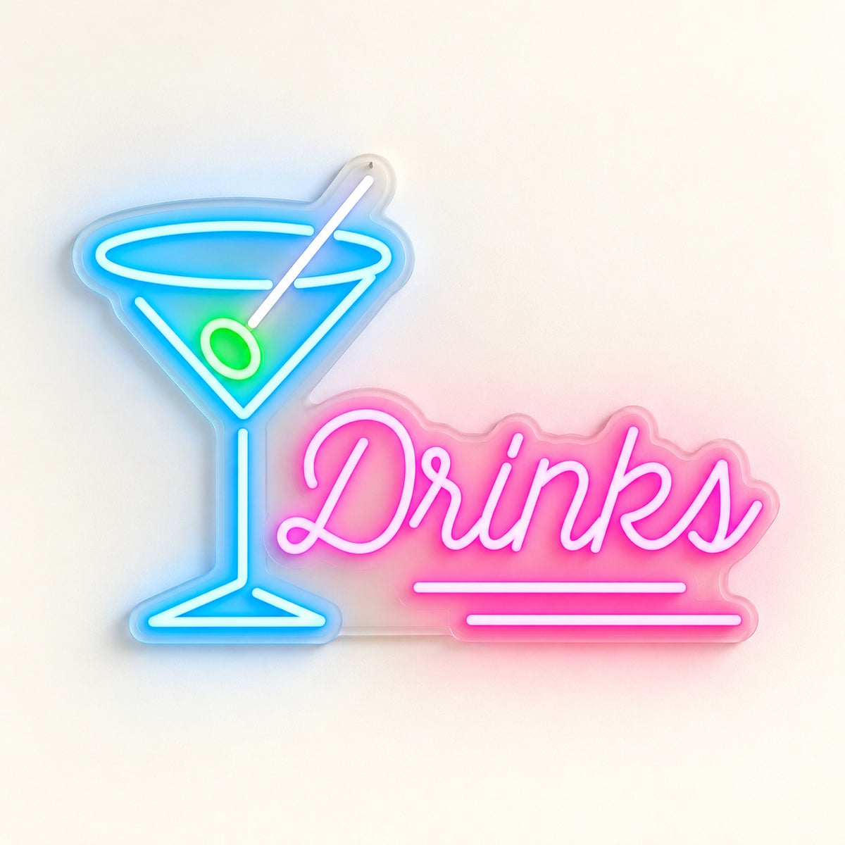 Drinks Martini LED Neon Sign - natural light view
