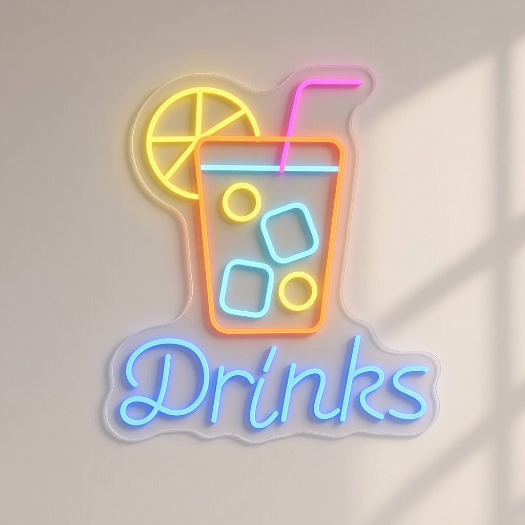 Drinks LED Neon Sign - natural light view