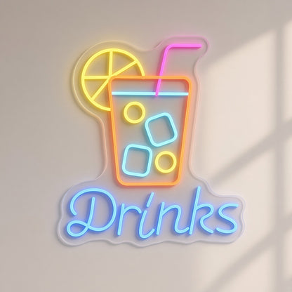 Drinks LED Neon Sign - natural light view