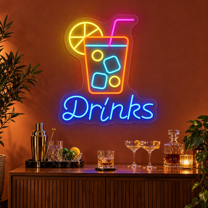 Drinks LED Neon Sign - advertising view
