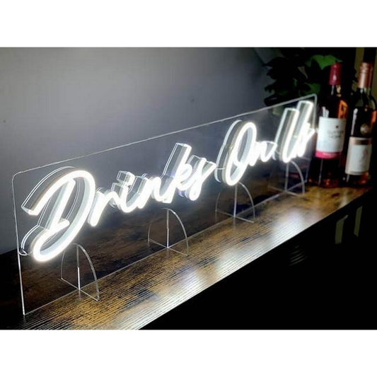 Drinks On Us Led Sign Business Neon Sign