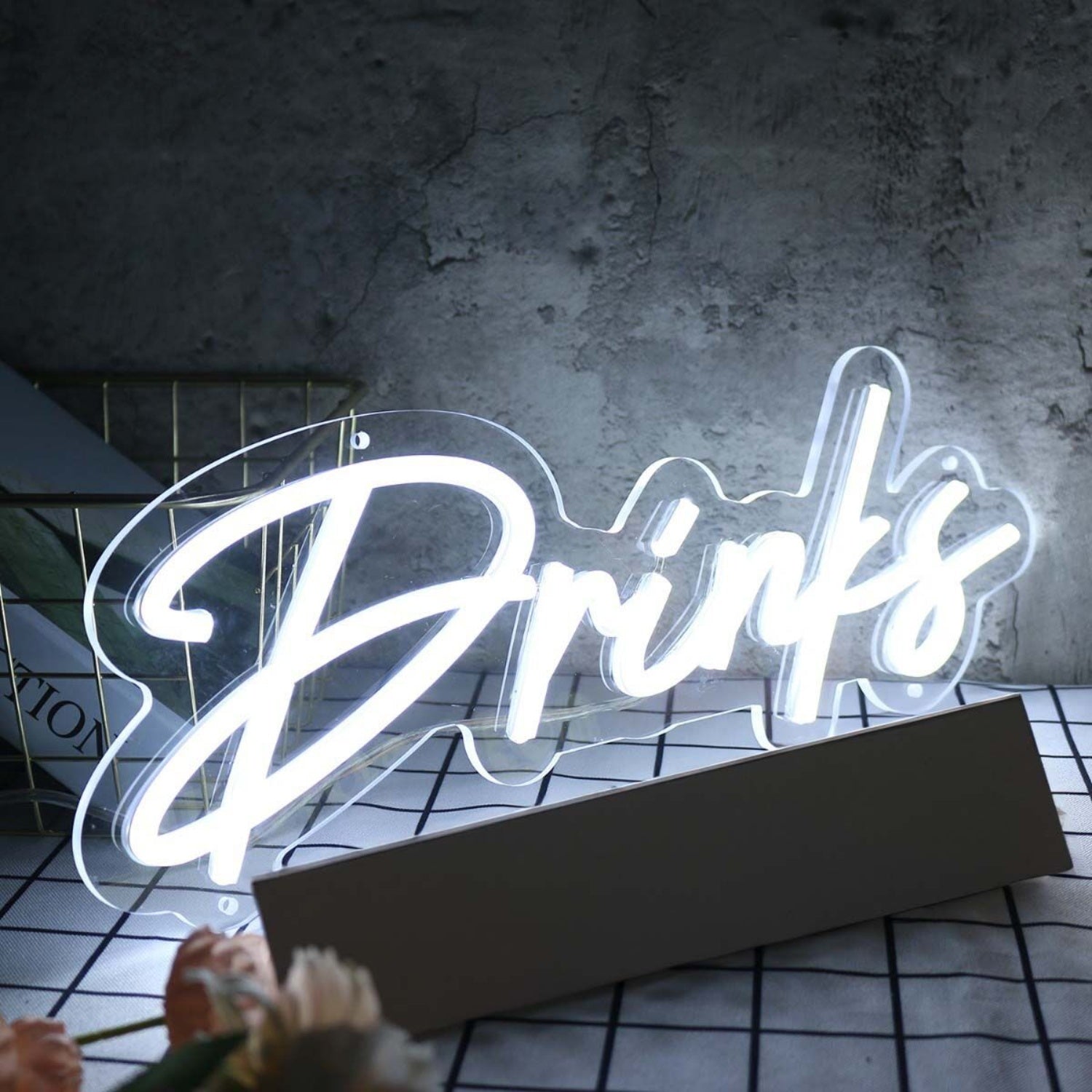 Drinks White Led Neon Sign | Shineneon