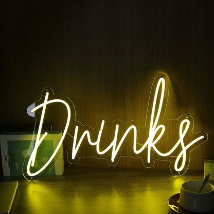 Drinks Yellow Led Neon Sign - Shineneon