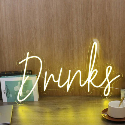 Drinks Yellow Led Neon Sign - Shineneon