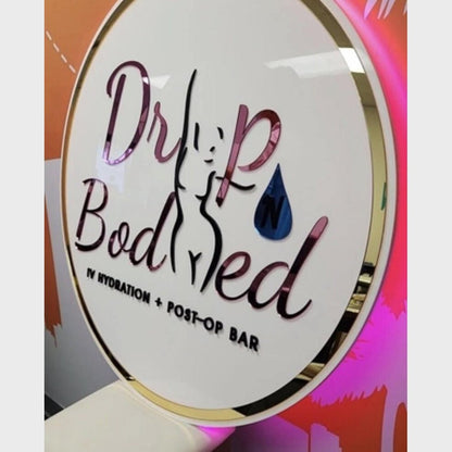 Drip Body Med Iv Hydration Acrylic Business Logo Sign - Shineneon