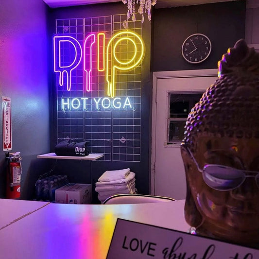 Drip Hot Yoga Led Sign Business Neon Sign