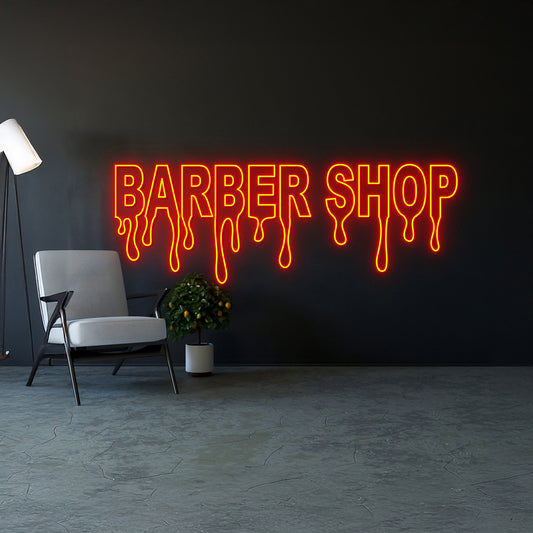 Dripping Barber Shop Neon Signs