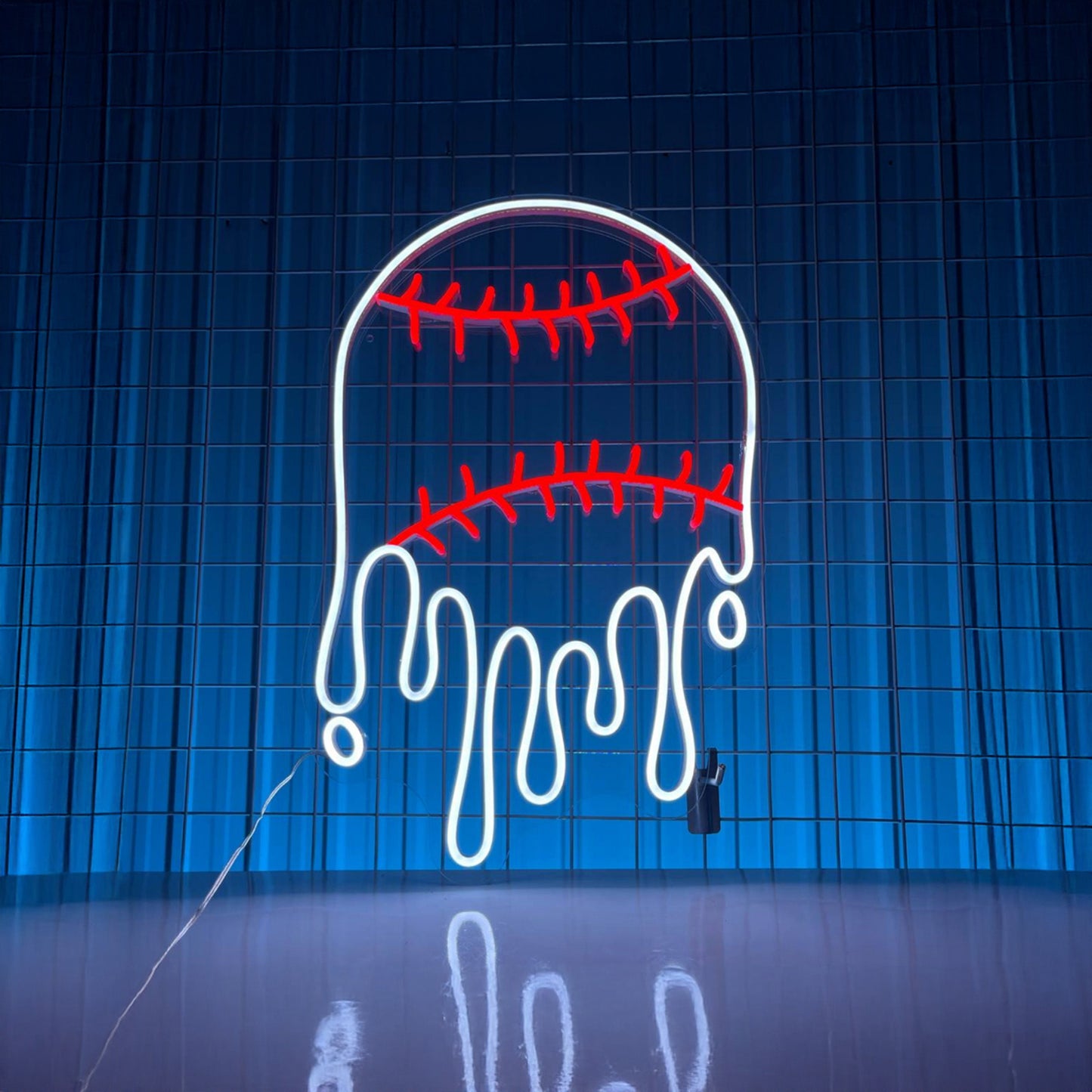 Dripping Baseball Led Sign