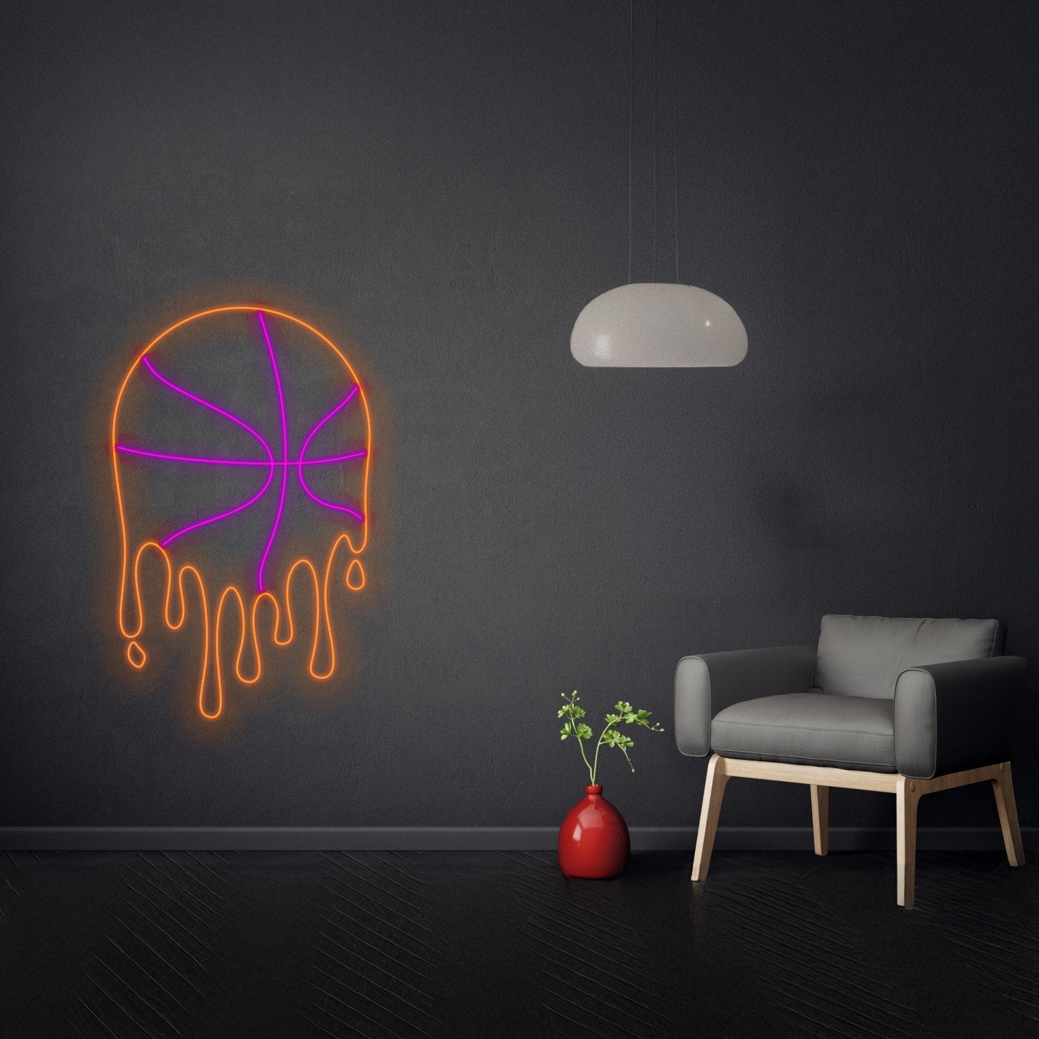 Dripping Basketball Led Sign - Shineneon