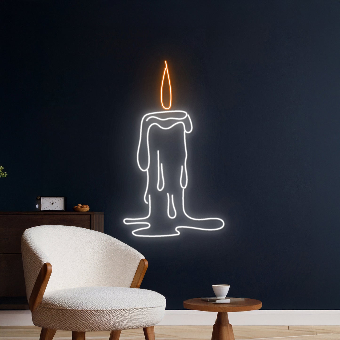 Dripping Candle Neon Sign