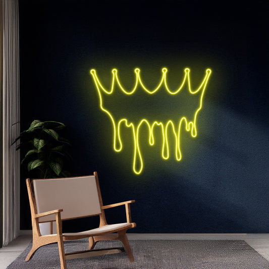 Dripping Crown Neon Sign