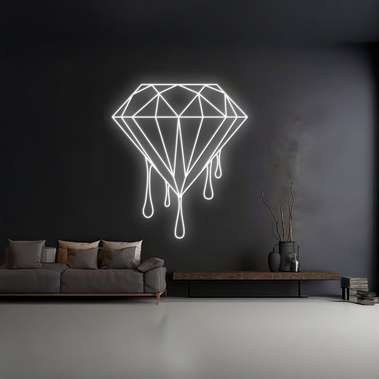 Dripping Diamond Neon Sign