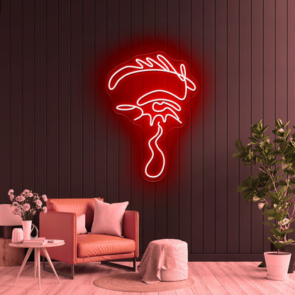 Dripping Eye By Girl Neon Light Wall Art Led Sign - Shineneon