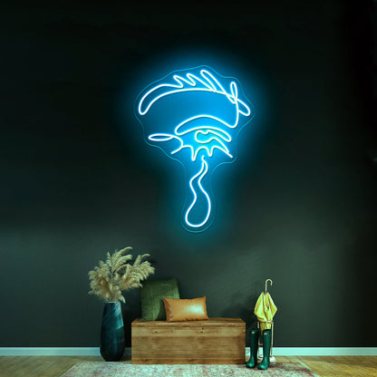 Dripping Eye By Girl Neon Light Wall Art Led Sign - Shineneon