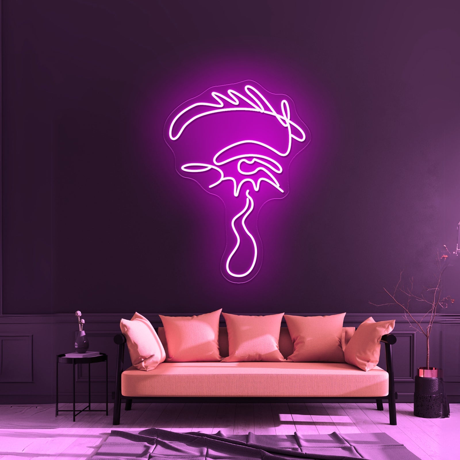 Dripping Eye By Girl Neon Light Wall Art Led Sign - Shineneon