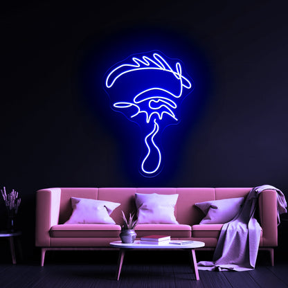 Dripping Eye By Girl Neon Light Wall Art Led Sign - Shineneon