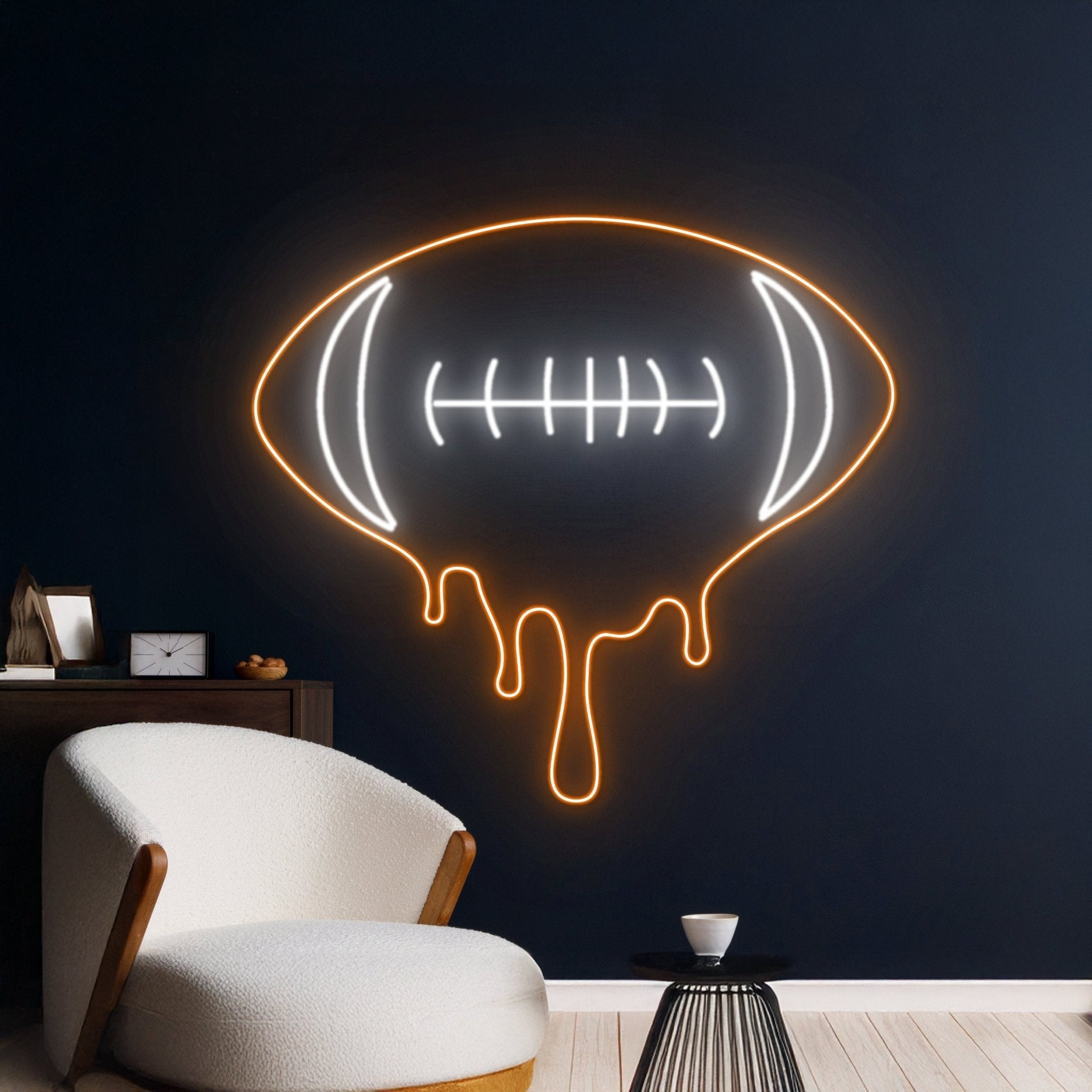 Dripping Football Led Sign Dripping Neon Sign - Shineneon