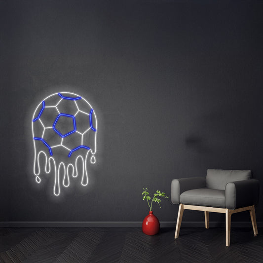 Dripping Football Led Sign Wall Decor