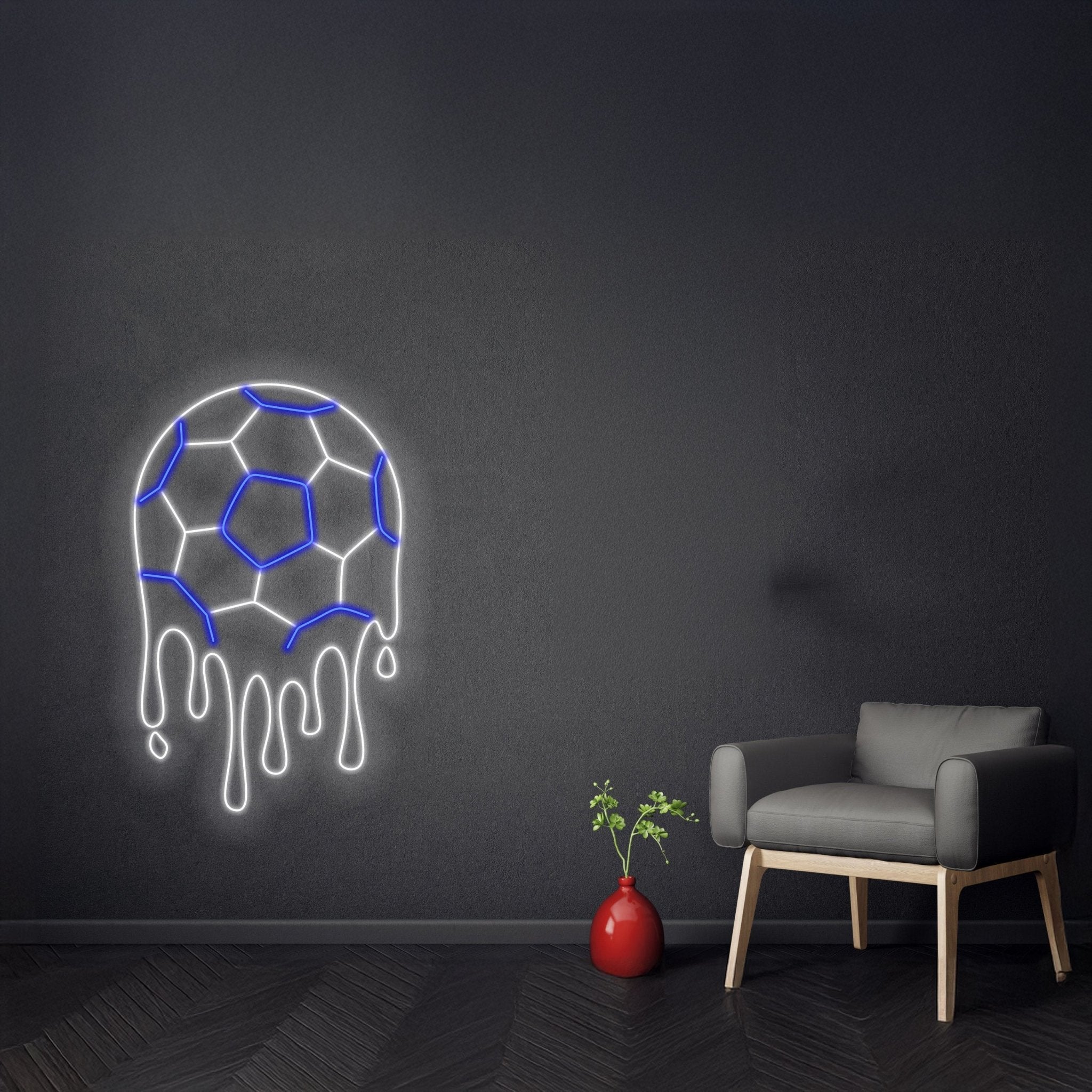 Dripping Football Led Sign Wall Decor - Shineneon