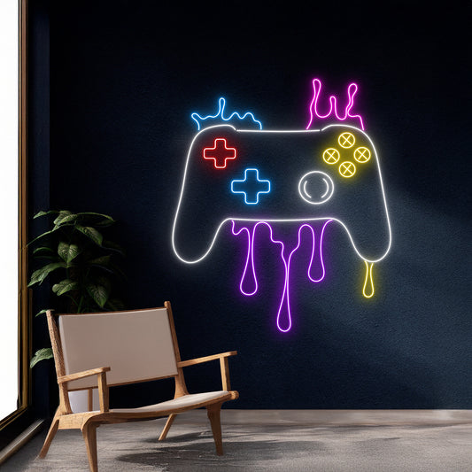 Dripping Game Controller Led Neon Sign