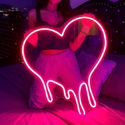 Dripping Heart Led Neon Sign | Shineneon