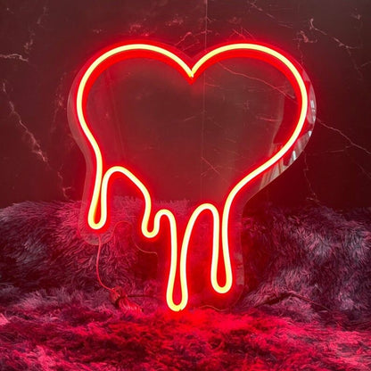 Dripping Heart Led Neon Sign | Shineneon