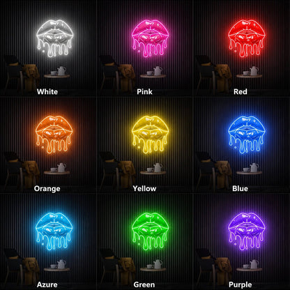 Dripping Lips LED Neon Sign - Shineneon