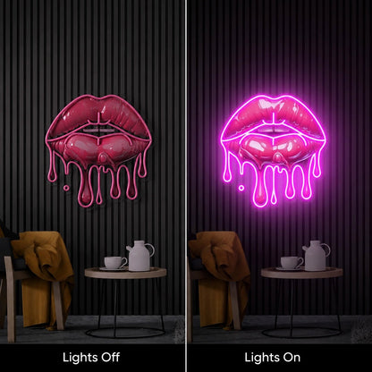 Dripping Lips LED Neon Sign - Shineneon