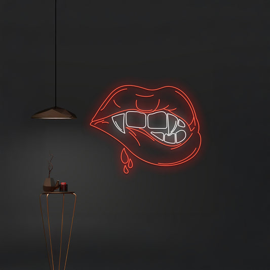 Dripping Lips Neon Light Bar Pub Decor