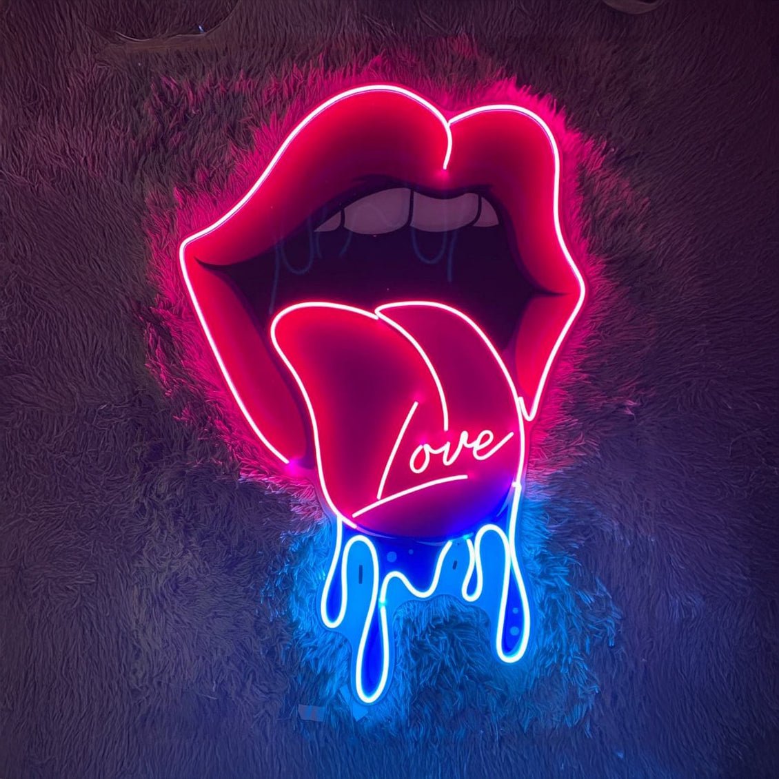Dripping Lips Neon Sign - Shineneon