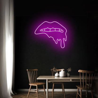 Dripping Lips Sexy Wall Decor Led Neon Sign - Shineneon