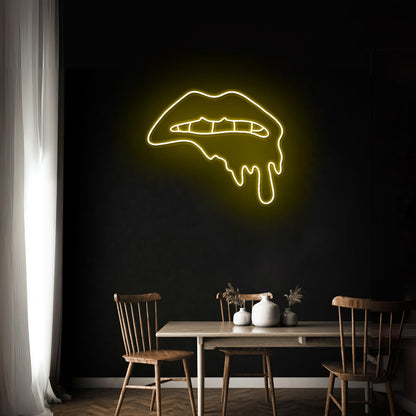 Dripping Lips Sexy Wall Decor Led Neon Sign - Shineneon