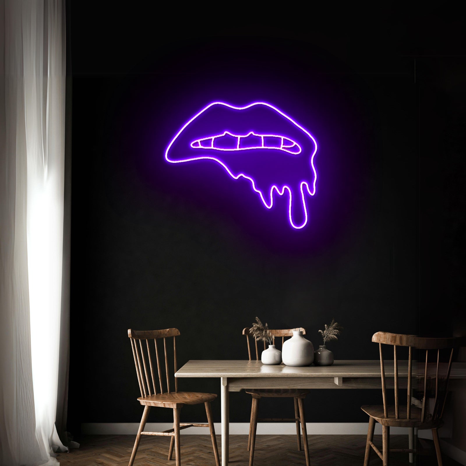 Dripping Lips Sexy Wall Decor Led Neon Sign