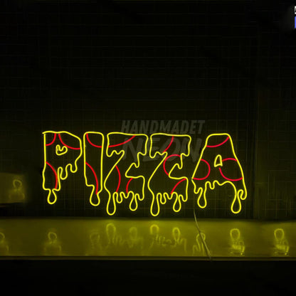 Dripping Pizza Signboard Led Sign Open Italian Retaurant Decor | Shineneon
