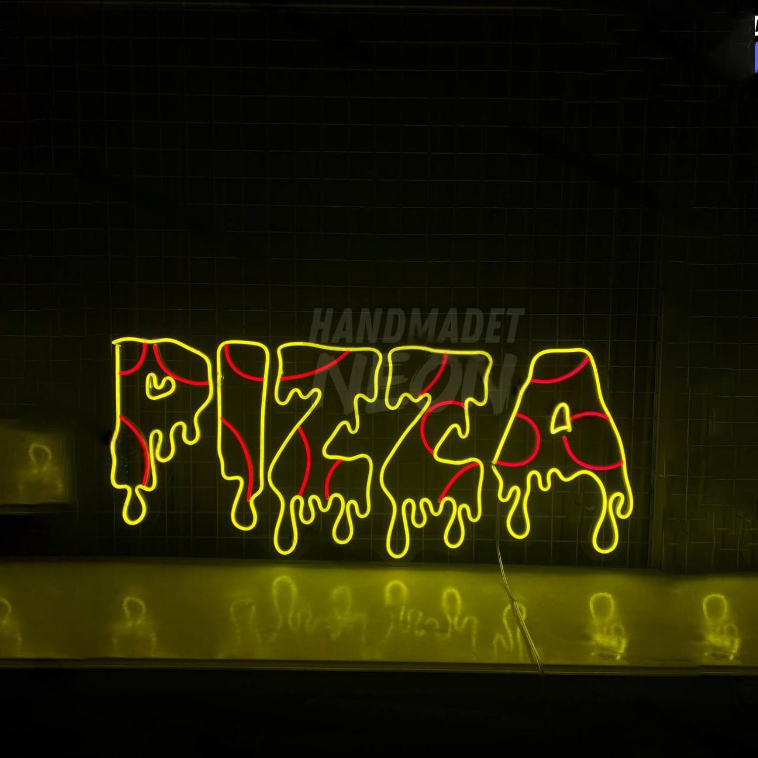 Dripping Pizza Signboard Led Sign Open Italian Retaurant Decor | Shineneon