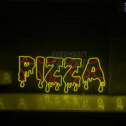 Dripping Pizza Signboard Led Sign Open Italian Retaurant Decor | Shineneon
