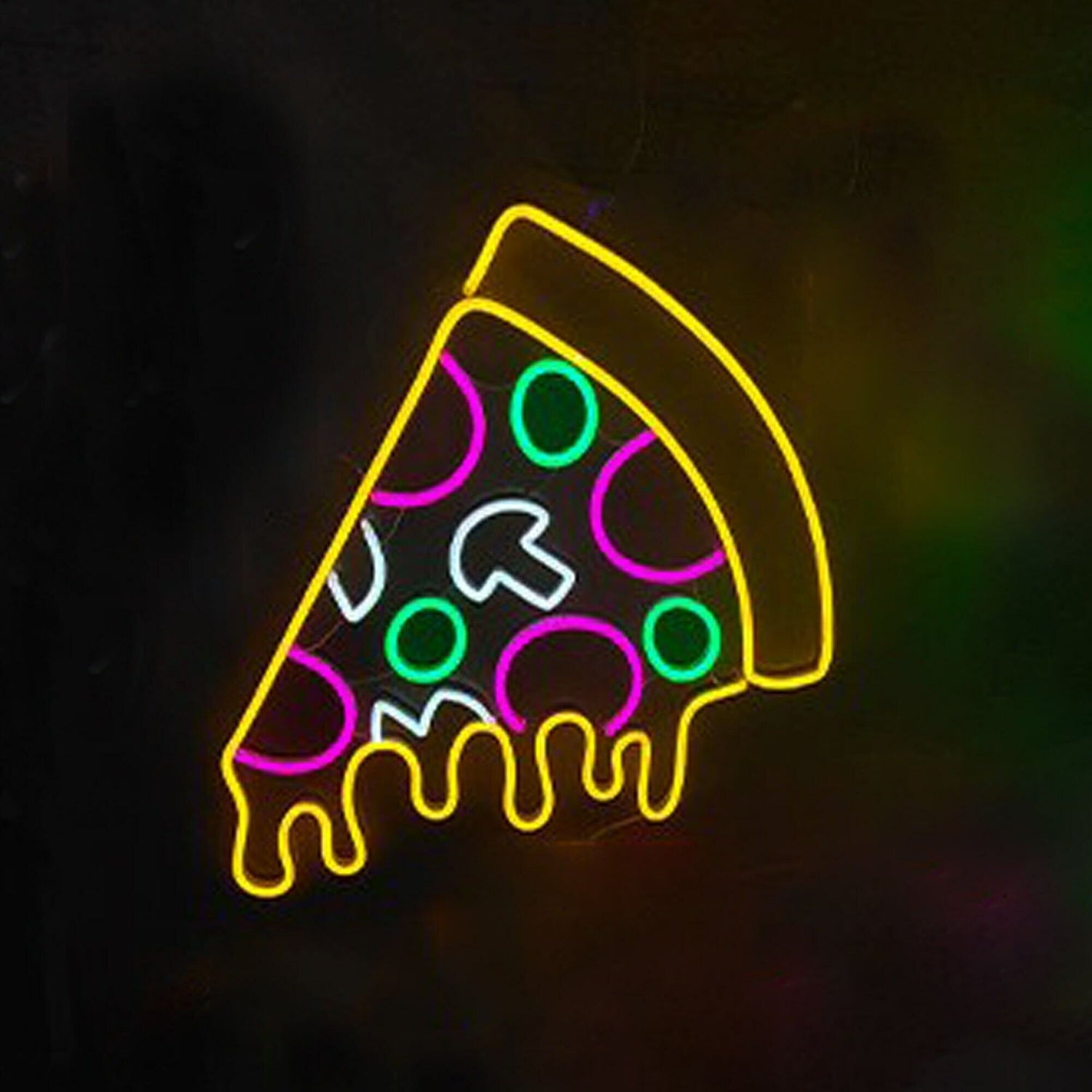 Dripping Pizza Slice Led Neon Sign | Shineneon