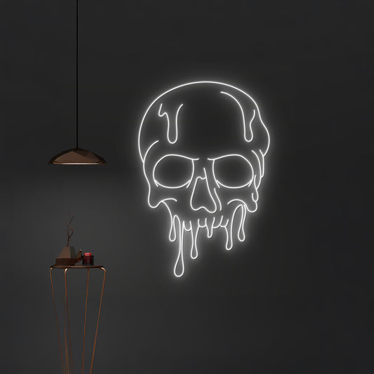 Dripping Skull Neon Sign